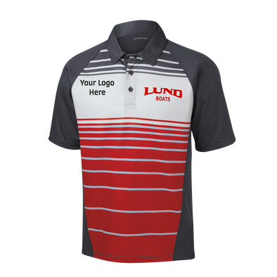 Mens Dry Zone Sublimated Stripe Polo