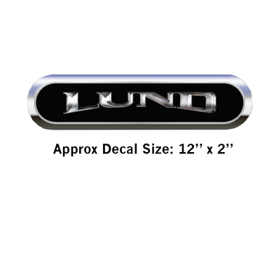 Lund Chrome Oval Logo 2" x 12" Decal